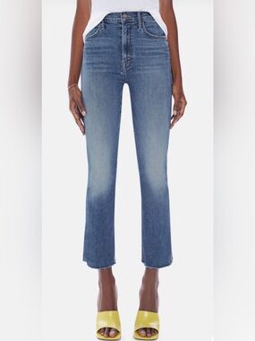 MOTHER DENIM THE HUSTLER ANKLE FRAY IN HEALING JAR, SIZE 25.